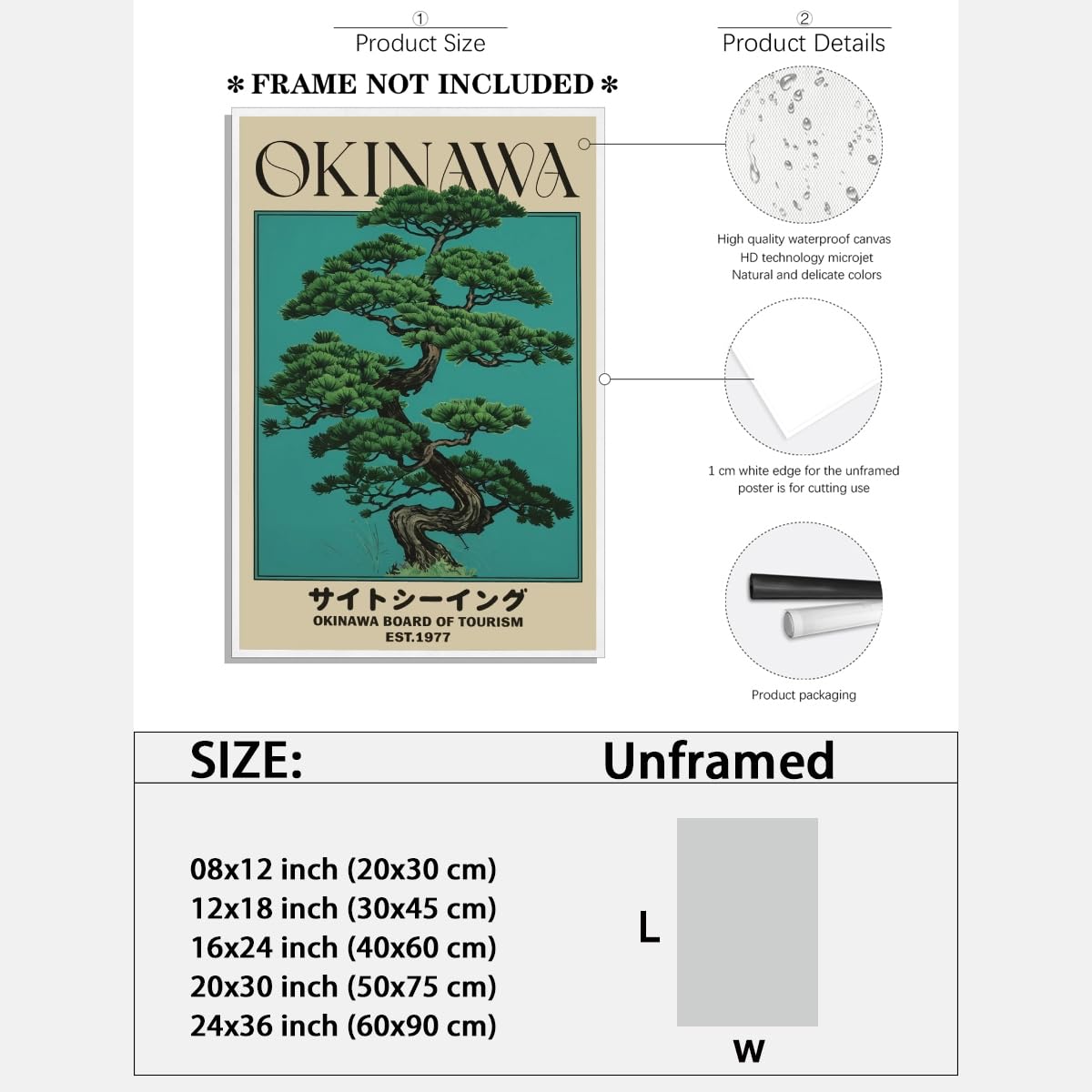 Amazon.com: Retro Okinawa Sightseeing Travel Poster Japanese